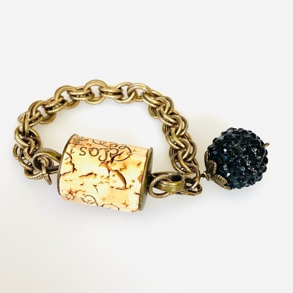 Bracelet with the wine cork 7” Fashion Artisan